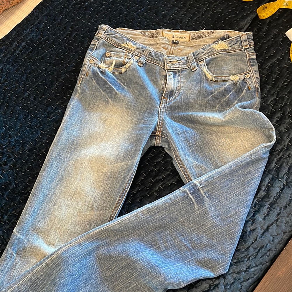 J & Company Distressed Denim Jeans